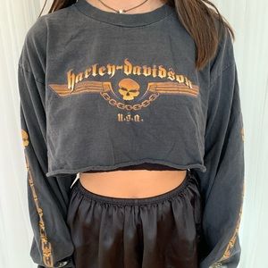 Harley Davidson cropped long sleeve